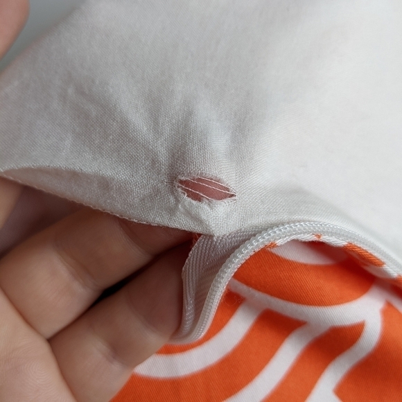 ✨3/$15 Nattie Mack orange white ruffle dress L - Picture 4 of 7